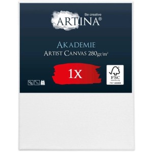 Artina Akademie Keilrahmen, 80x100cm, weiße Leinwand auf Holzrahmen, FSC-zertifiziert.