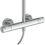 Ideal Standard Ceratherm T25+ Brausegarnitur in Chrom, Duschpaneel mit Thermostat.