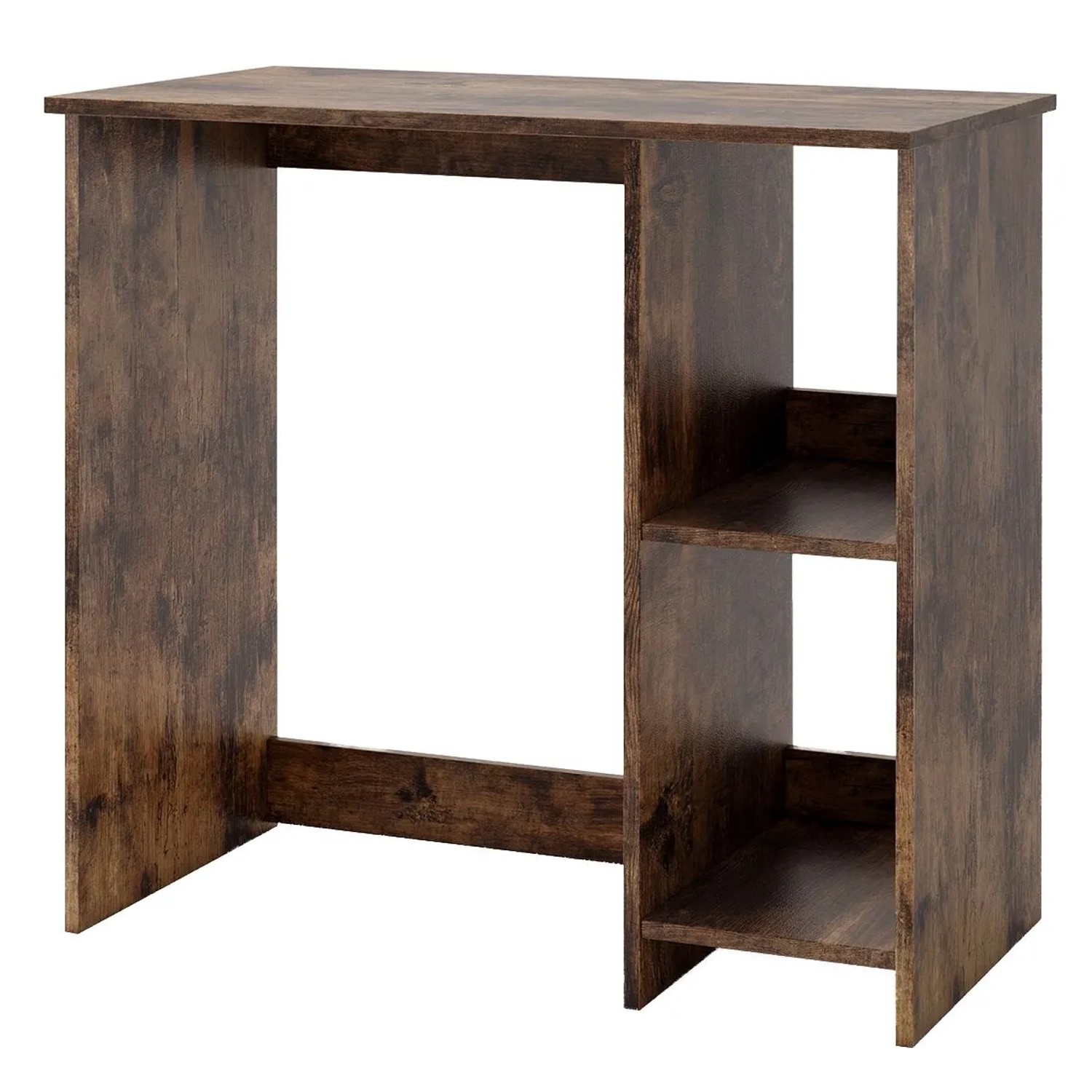 Costway Kleiner Schreibtisch 2 Fächer 80 x 40 x 74 cm Braun günstig online kaufen