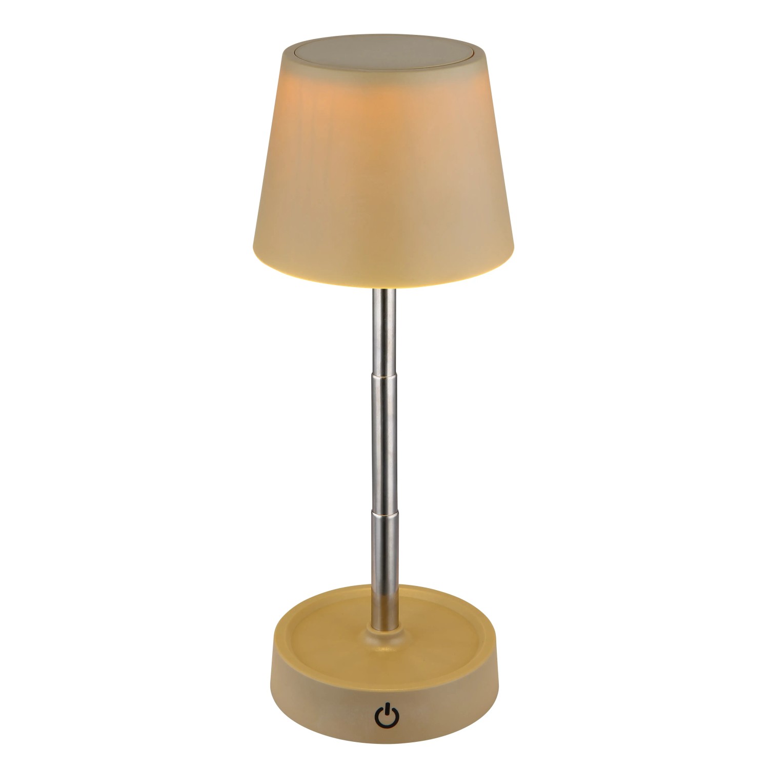 Dimmbare Globo LED-Tischleuchte Carlos, sandfarben, 28 cm. Moderne Lampe für den Innenbereich.