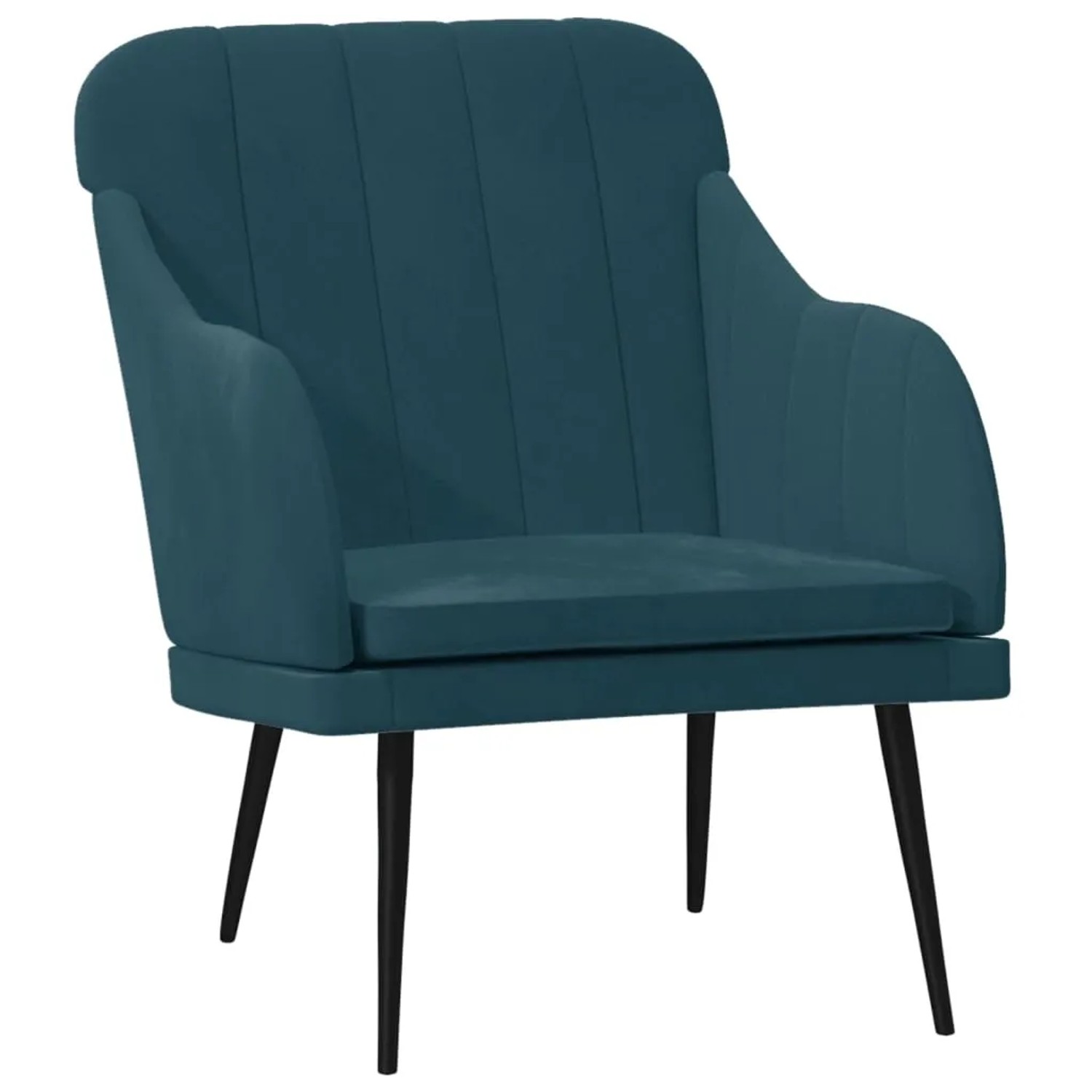 vidaXL Sessel Blau 63x76x80 cm Samt 351463