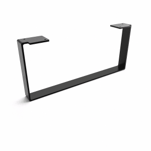 Schwarzes HEVVA Möbelbein LUXEMBURG, 20 cm hoch, 45 cm tief, einzelner Fuß.