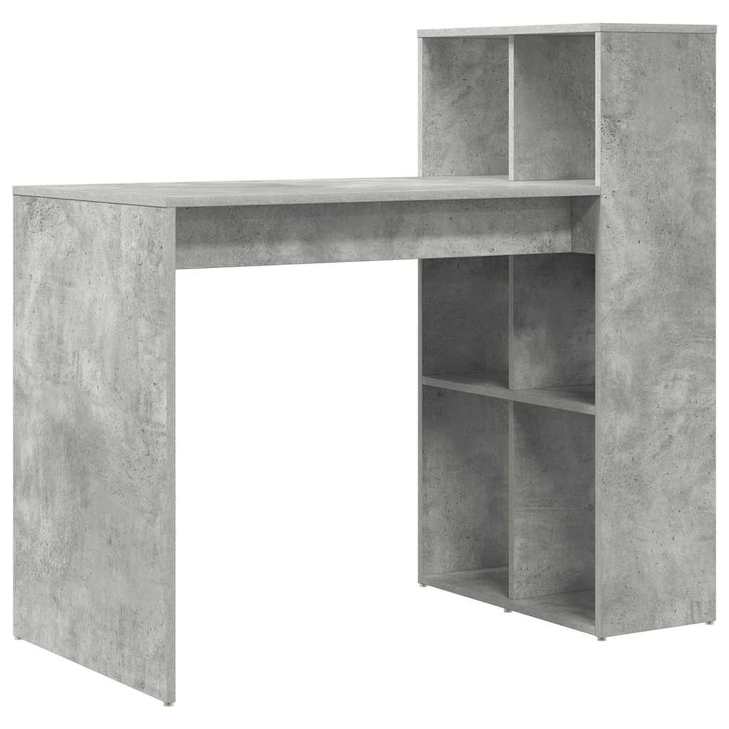 vidaXL Tisch mit Regal Beton Grau 108 x 55 x 103,5 cm Holzwerkstoff 869461 günstig online kaufen