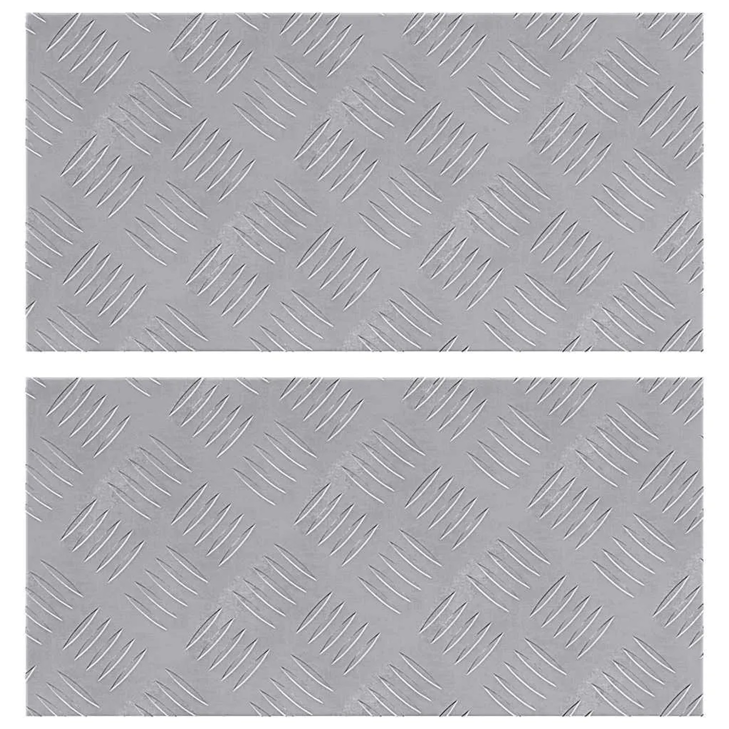 vidaXL Rautenscheiben 2 Stk Silber 50 x 25 cm Aluminium 4104273
