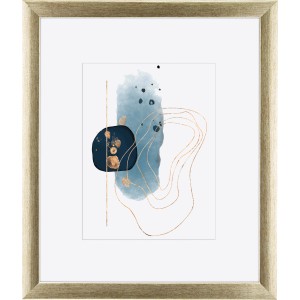 Holz-Bilderrahmen in Silber/Gold, 50x60 cm, für Fotos und Kunstdrucke.