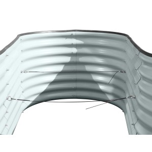 Detailansicht des anthrazitfarbenen Westmann Metall Hochbeets Grow Faster.
