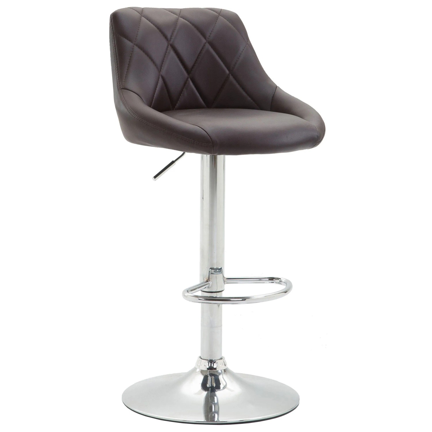 CLP Barhocker Lazio Kunstleder Braun/Chrom