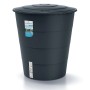 Anthrazitfarbene Waterform Regentonne Smooth, 510 l, mit Deckel. Ideal zur Regenwassernutzung im Garten.