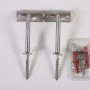 Handlaufschrauben-Set mit Halbschalen, Edelstahl V2A, 2 Stück, Zubehör für Treppen und Geländer.