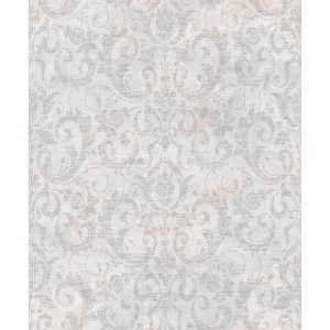 Graue Erfurt Vliestapete Eco Deco Ornament mit Barock-Muster für dekorative Wandgestaltung.