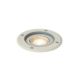 QAZQA Moderner Bodeneinbaustrahler Beige GU10 50mm Verstellbar IP65 Delux
