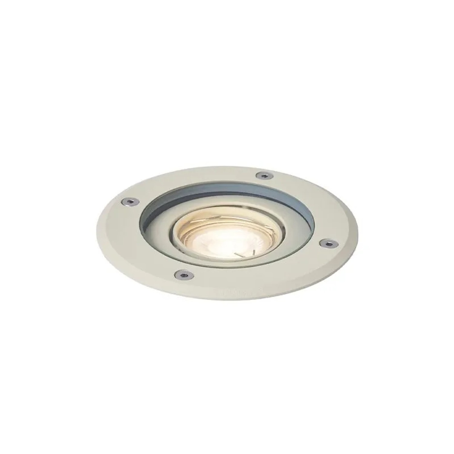QAZQA Moderner Bodeneinbaustrahler Beige GU10 50mm Verstellbar IP65 Delux