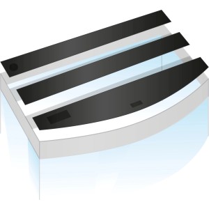 Juwel Klappensatz Vision 450, 3-teilig, für Aquarienabdeckung.