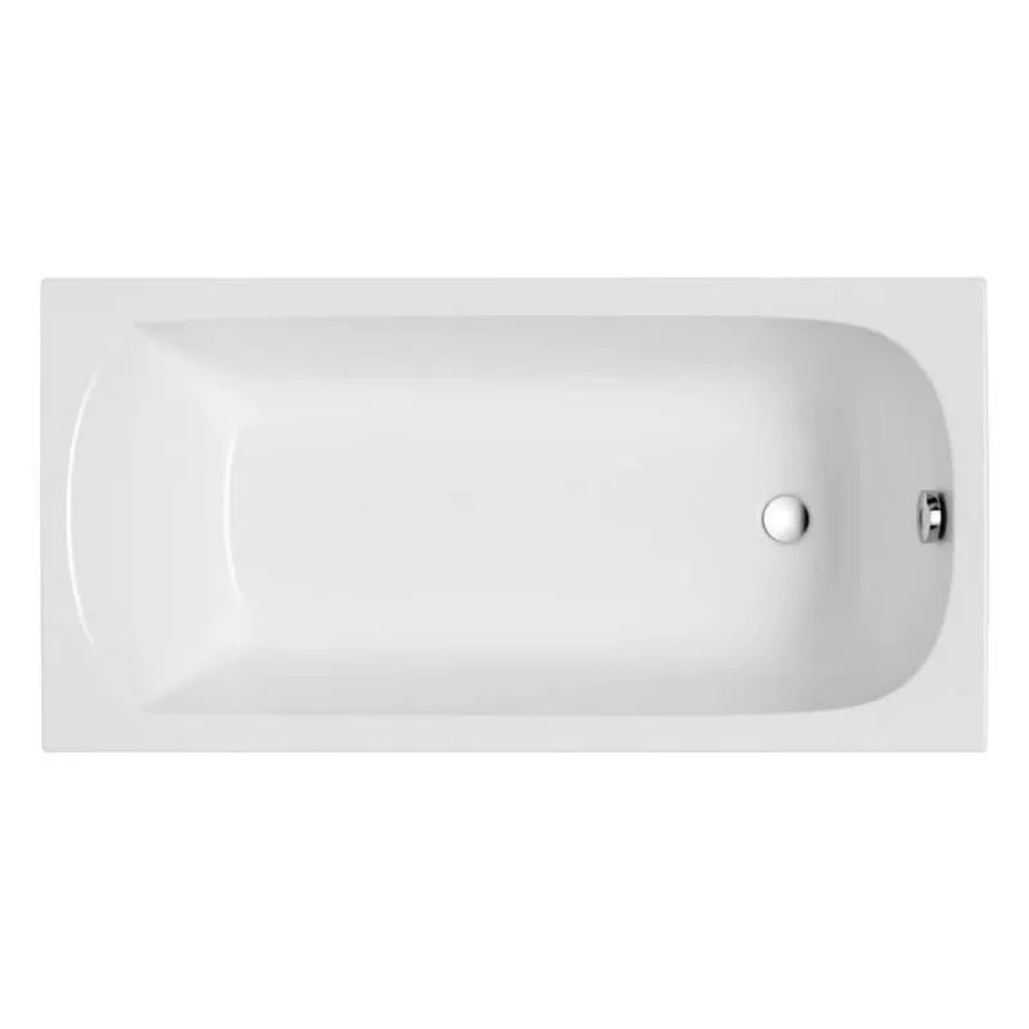Bad Land Badewanne Rechteck CLASSIC SLIM 170x75 Ablauf Füße