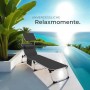 Tectake Aluminium Sonnenliege Aurelie Klappbar  Mit Kopfkissen Wetterfest und Uv Beständig  218 x 60 x 33 50 cm Schwarz_8
