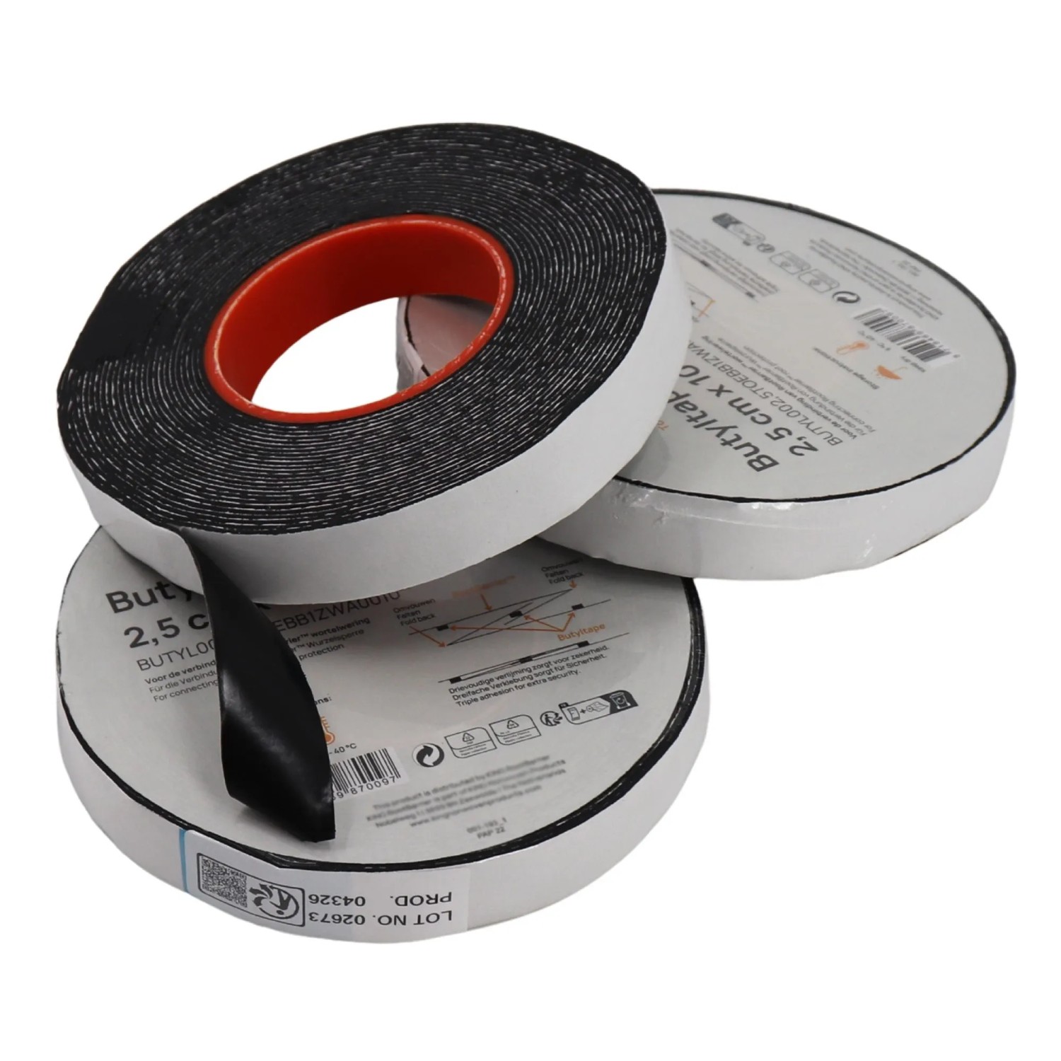 Aquagart 5x Butyl Tape 10 m x 2,5 cm Dppelseitiges Klebeband Für Wurzelsperre 420 g Hohe Klebkraft und Starke Haftung