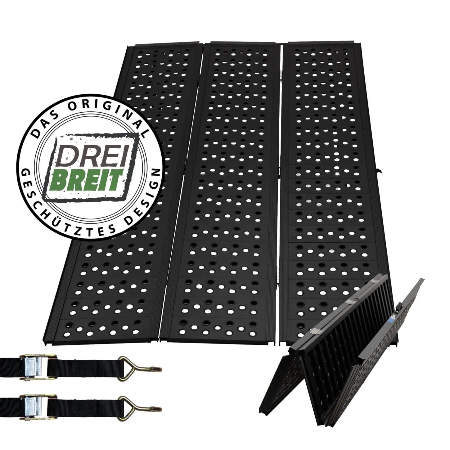 DREIBREIT By TRUTZHOLM 2-Fach Auffahrrampe Klappbar Länge 215cm Alu