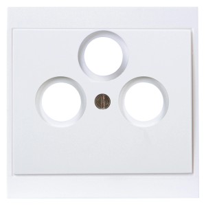 Kopp Antennenabdeckung Malta, arktisweiß, für TV/RF/SAT Antennensteckdose.