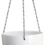 Weiße Scheurich Hängeampel 845 (Ø 18 cm) aus Keramik mit Kette für den Innenbereich.