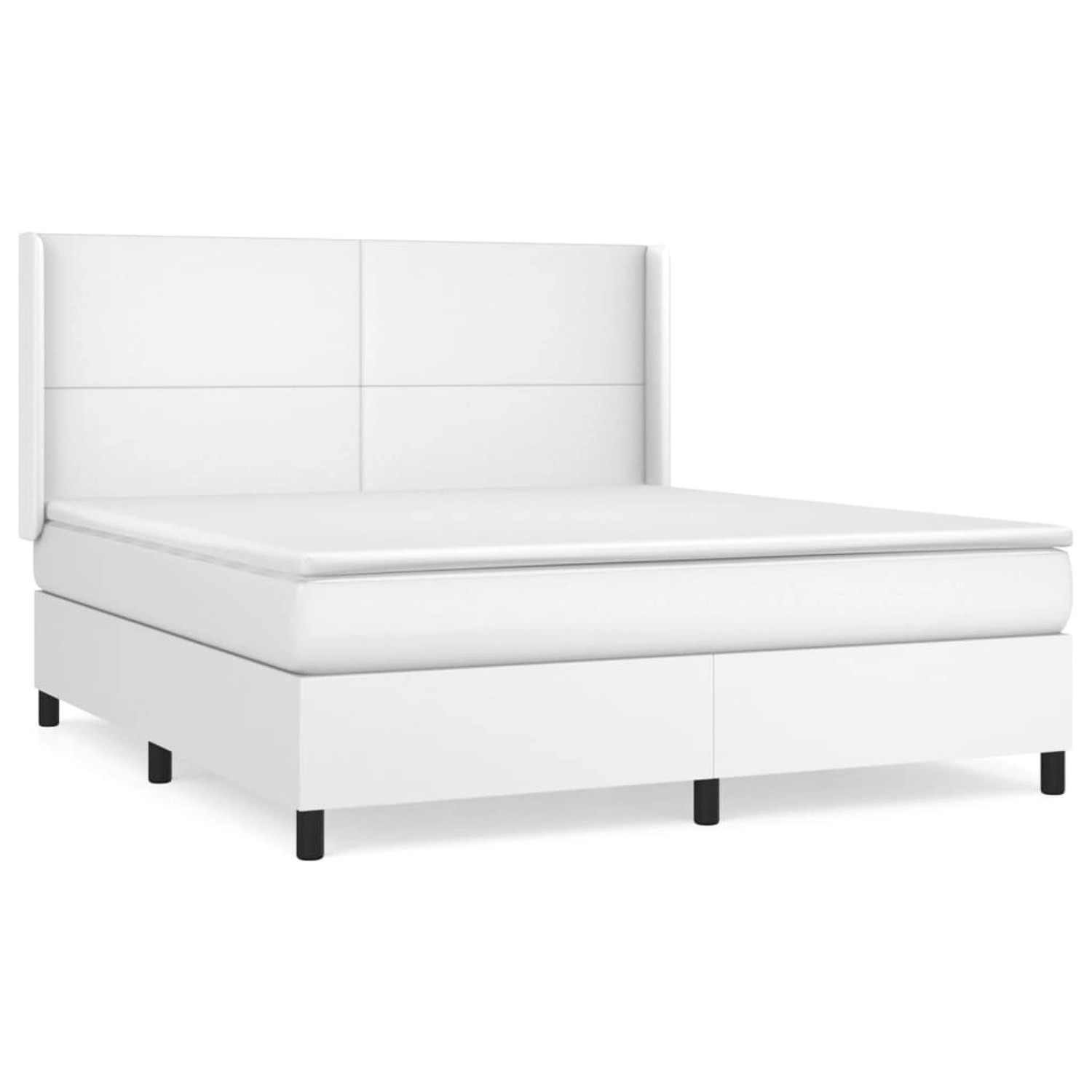 vidaXL Boxspringbett mit Matratze Weiß 180x200 cm Kunstleder1466321 günstig online kaufen