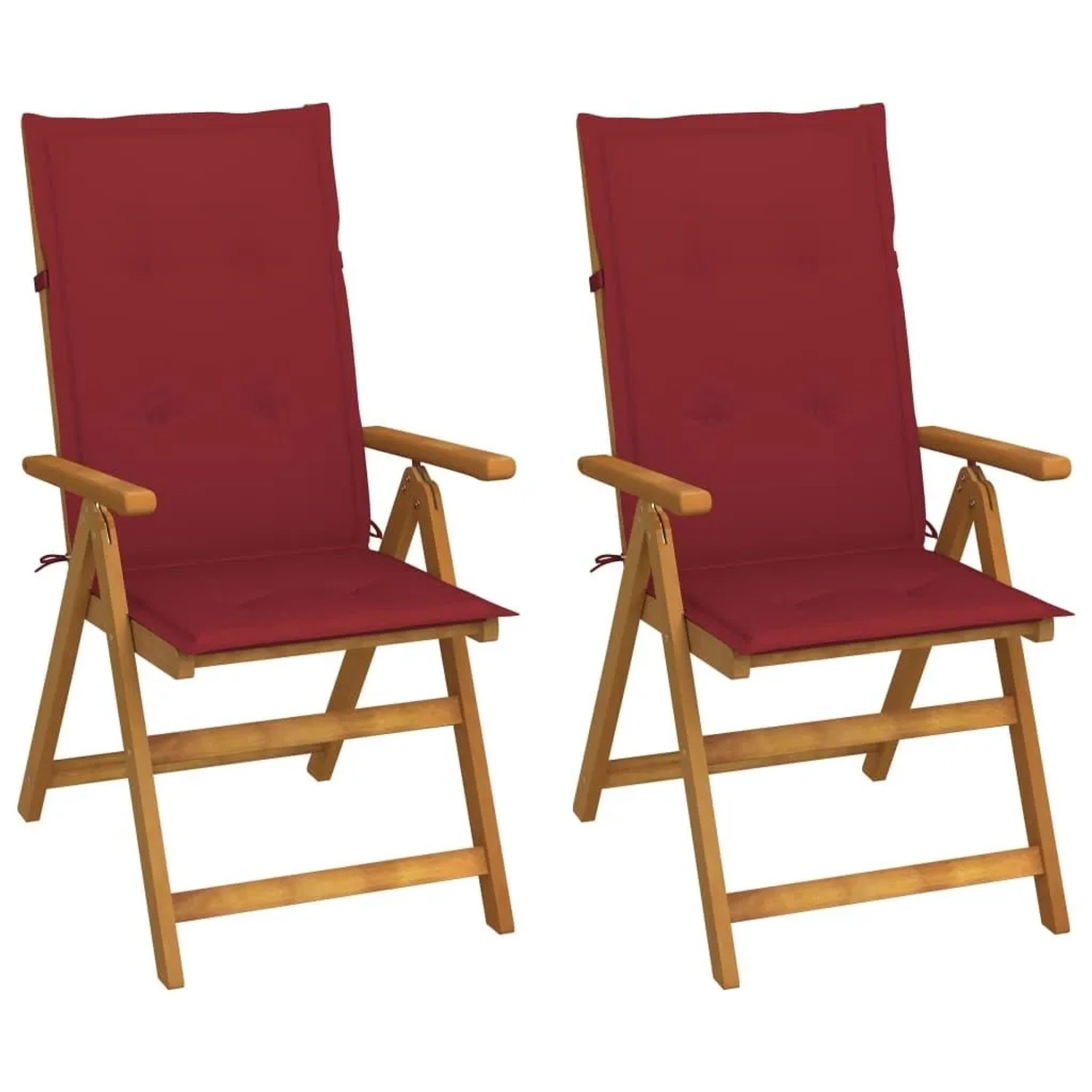 vidaXL Garten-Liegestühle 2 Stk mit Kissen Akazie Massivholz 3064068