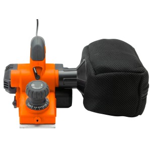 Black+Decker Elektrohobel KW750K mit Staubfangsack, orange/schwarz.