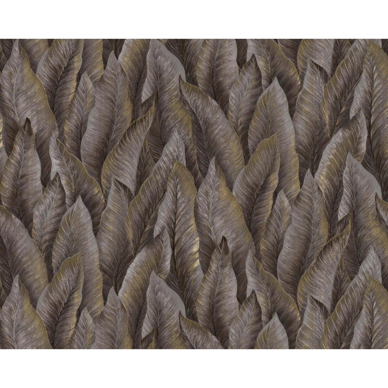EDEM 420ST26 Präge Tapete Floral glitzernd Braun blass-Braun Gold 1,06 m x günstig online kaufen