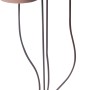 Näve Stehleuchte Twiddle, 4-flammig, beige-braun, mit Textilschirm und Metallgestell.