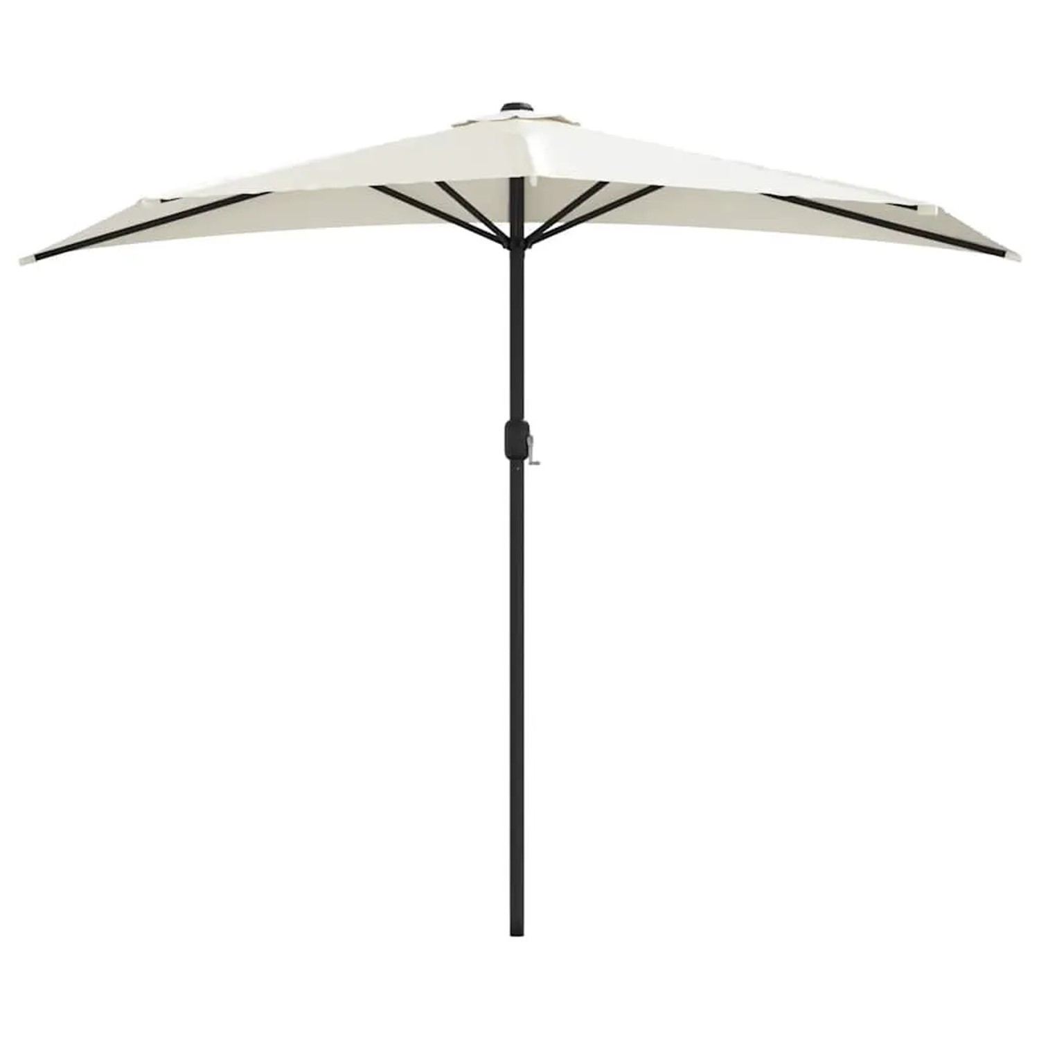 vidaXL Balkon-Sonnenschirm mit Alu-Mast Sandfarben 270x144 cm Halbrund 44587