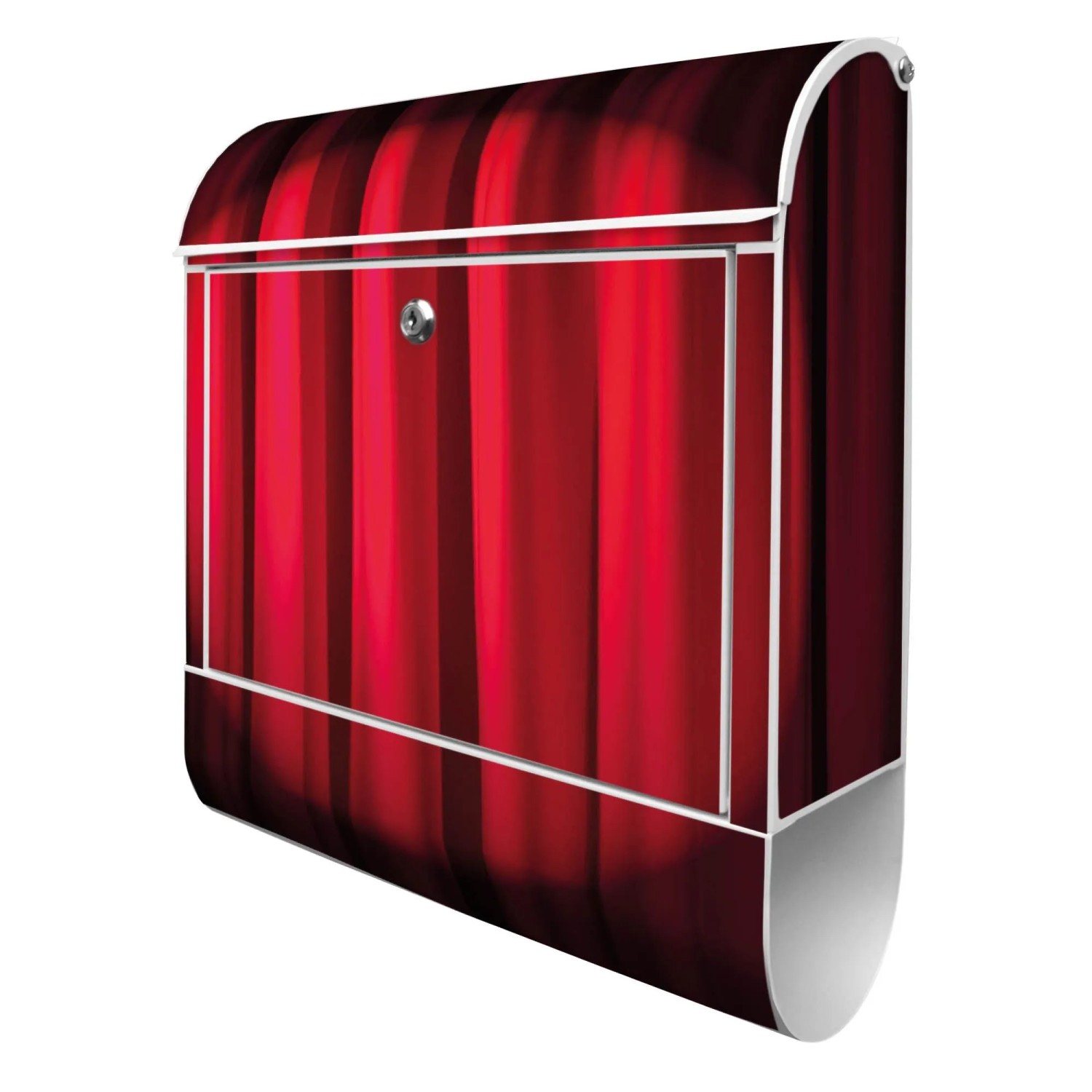 Banjado Design Briefkasten Weiß Pulverbeschichtet 39x47x14cm 2 Schlüssel Mi günstig online kaufen