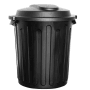 Schwarzer KARAT Mülleimer Robin 60L mit Deckel, geruchsdicht und hygienisch.