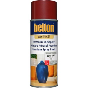 Belton Perfect Premium-Lackspray Dunkelrot seidenmatt, 400ml Dose.