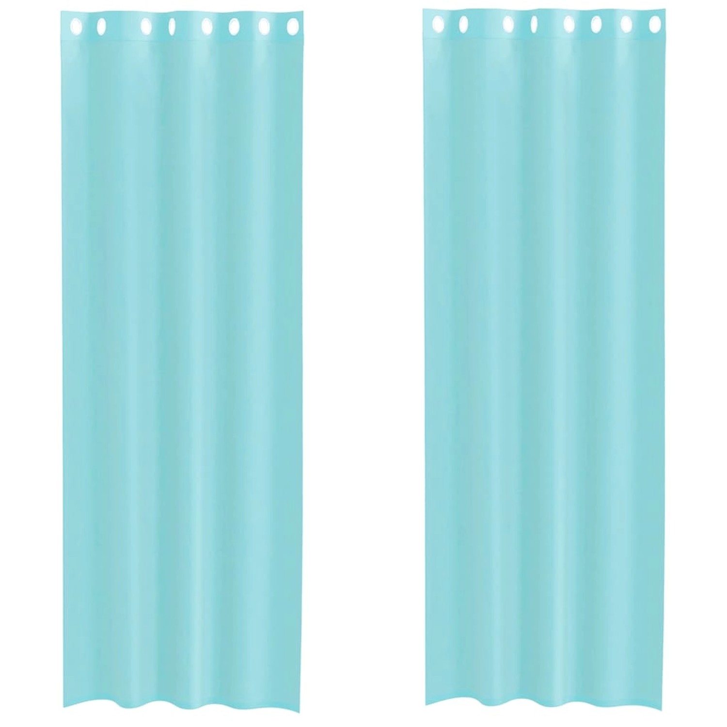 vidaXL Voile Vorhänge mit Ösen 2 Stk Türkis 4102147 günstig online kaufen