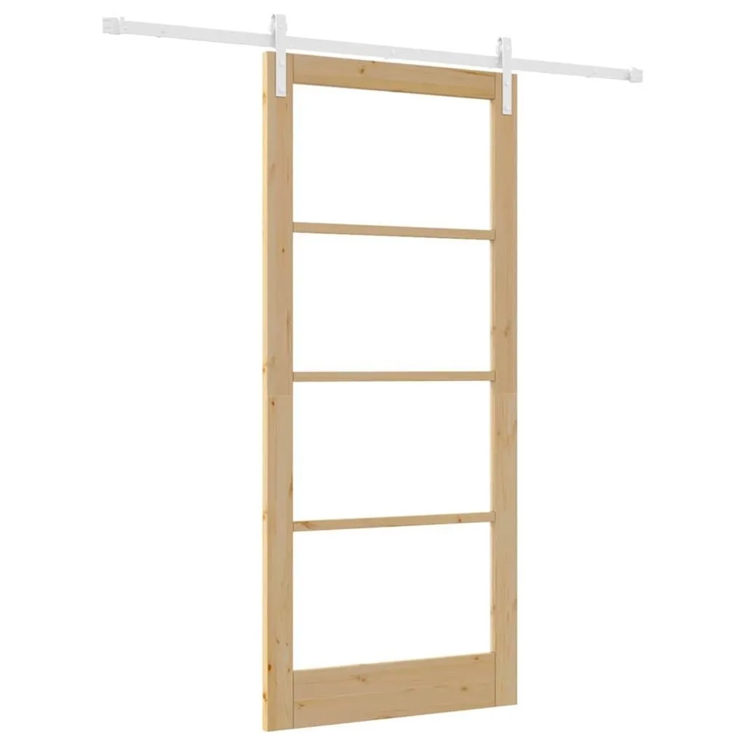 vidaXL Schiebetür ORKDAL Natur 93 x 211 cm Massivholz Kiefer und Glas 3331925