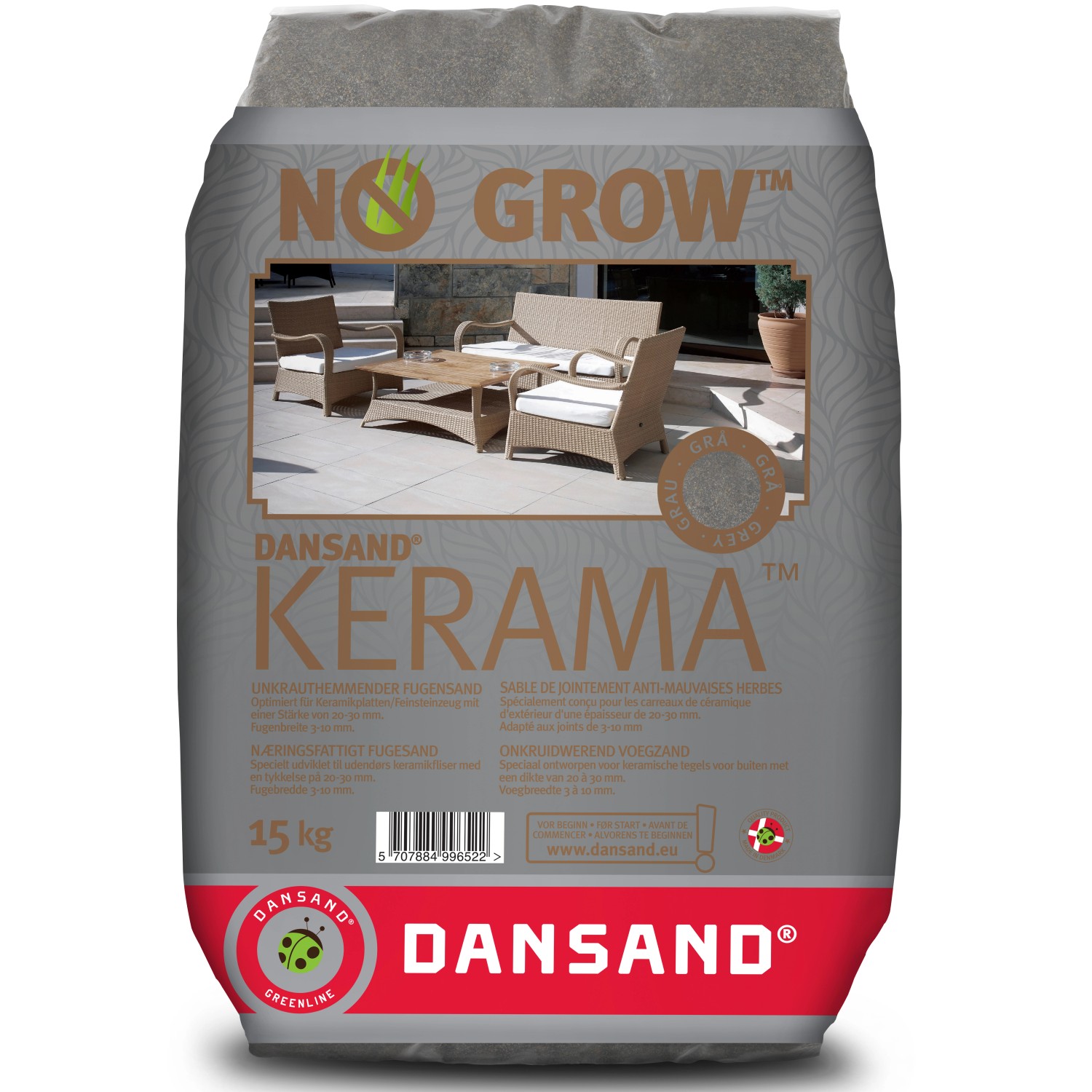 Dansand Kerama Fugensand No Grow Unkrauthemmend Fugenbreite 3-10 mm Grau 15  kg kaufen bei OBI