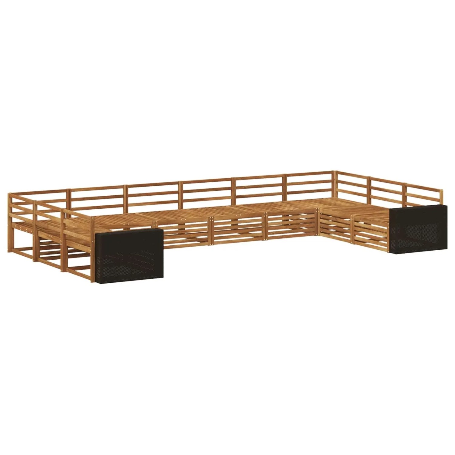 vidaXL Sofagarnituren 10 Stk Massivholz Akazie 3383902