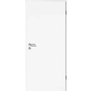 GetaDoor Zimmertür, CPL Arctic Weiß, 61x198,5 cm, Rechtsanschlag. Schlichte, weiße Innentür mit Türgriff.