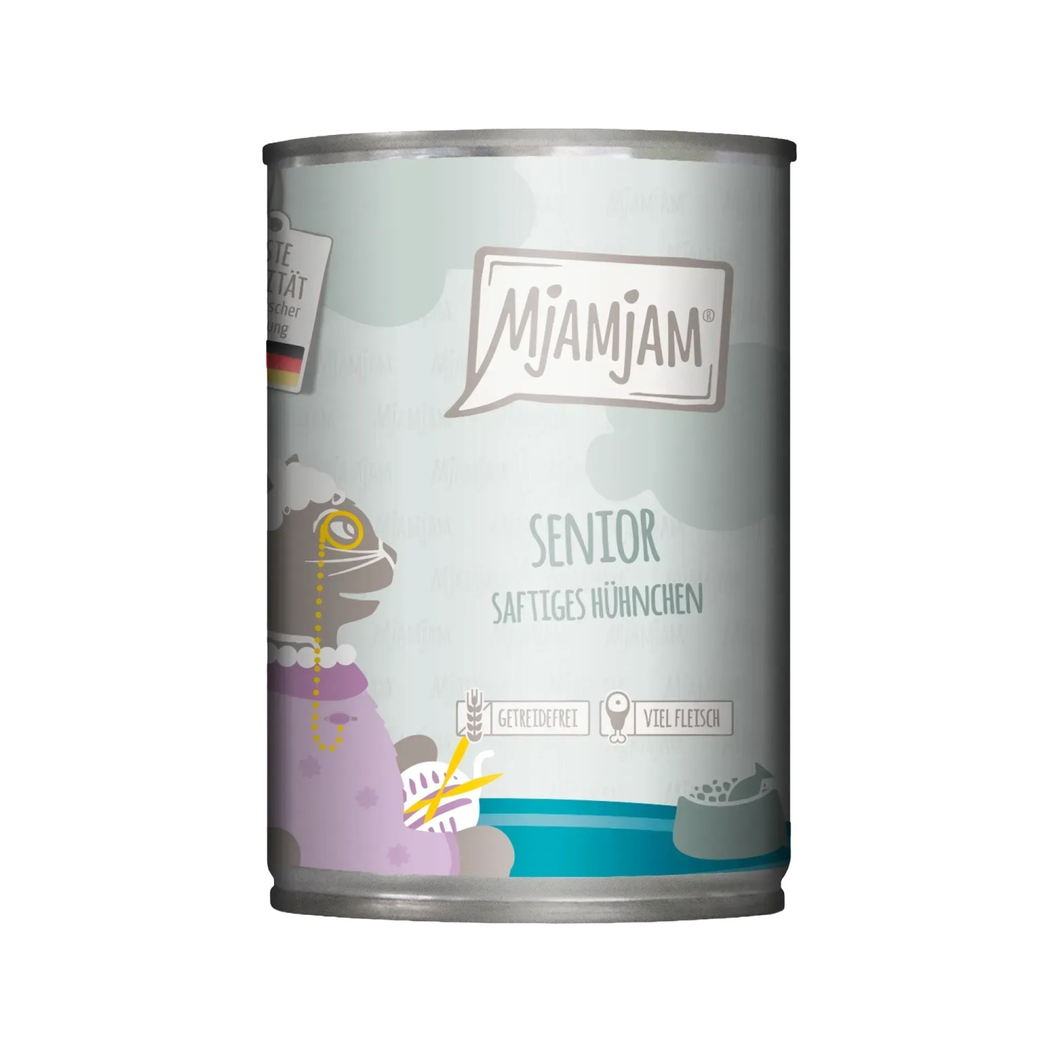 Mjamjam Katzen-Nassfutter Senior Saftiges Hühnchen 400 g