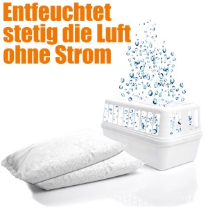 BigDean 4 Stück Luftentfeuchter 8 Stück 1200g Luftentfeuchtergranulat Nachfüllpack Feuchtigkeitsstopper Nachfüllbar Wiederverwendbar