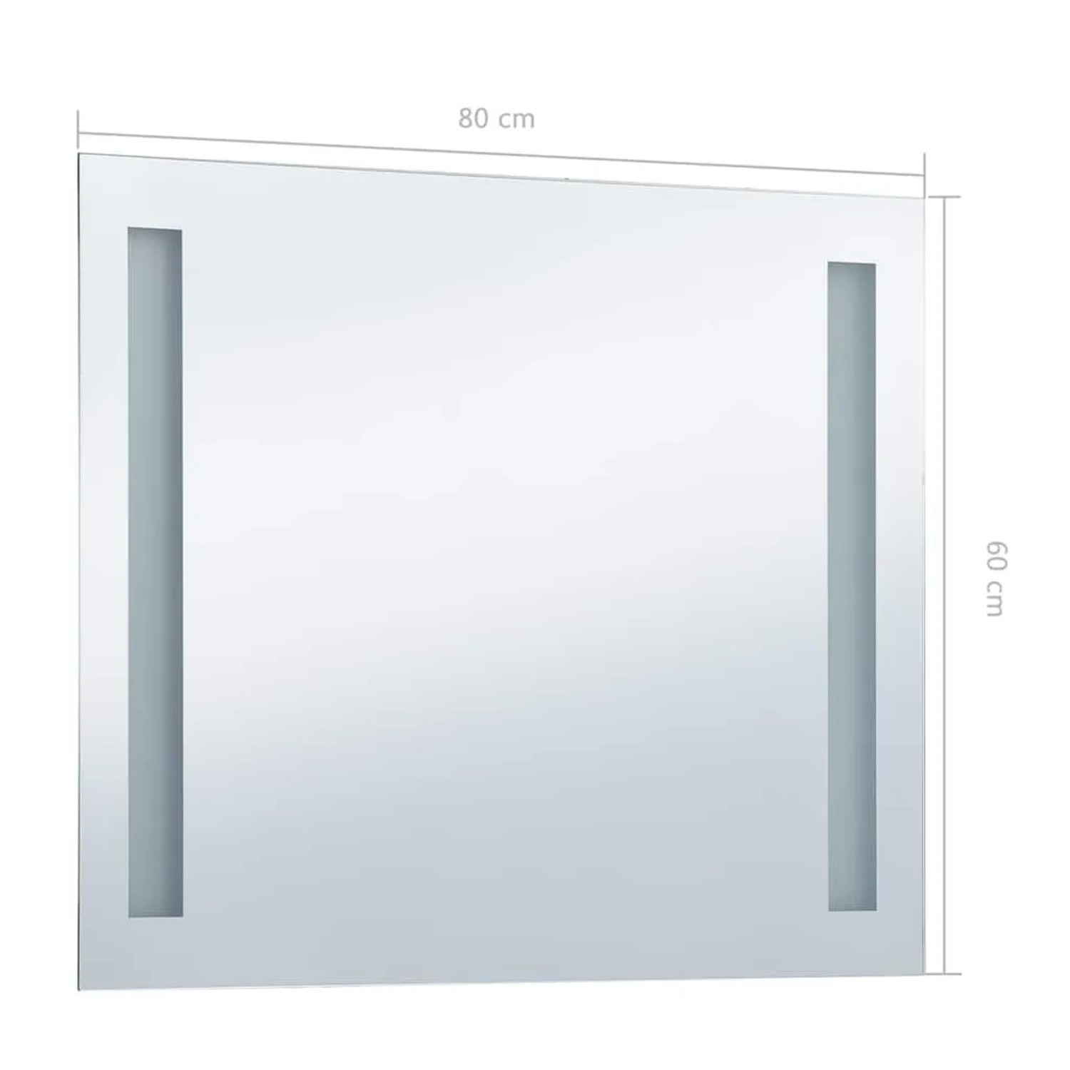 vidaXL Badezimmer-Wandspiegel mit LEDs 80x60 cm 144706_7