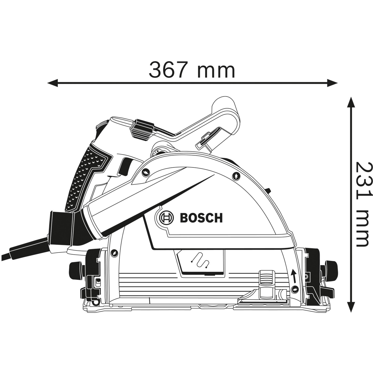Bosch Professional Tauchsäge GKT 55 GCE inkl. Führungsschiene in LBoxx