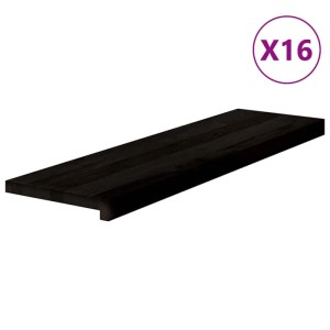 vidaXL Treppenstufen 16 Stk Dunkelbraun 90x25x2 cm Massivholz Eiche 3283051