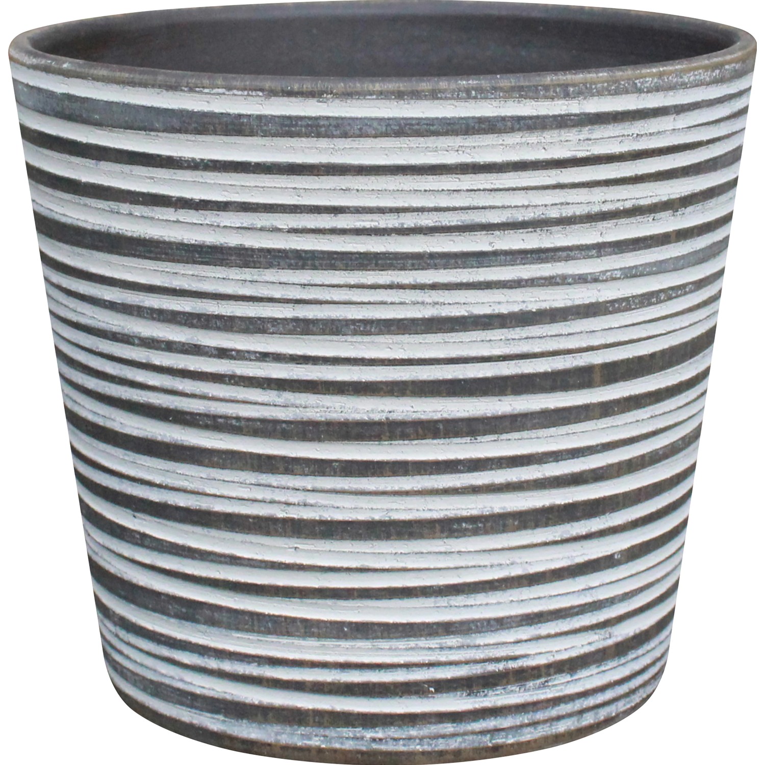 Übertopf Ø 14,5 cm x 13 cm Keramik Anthrazit