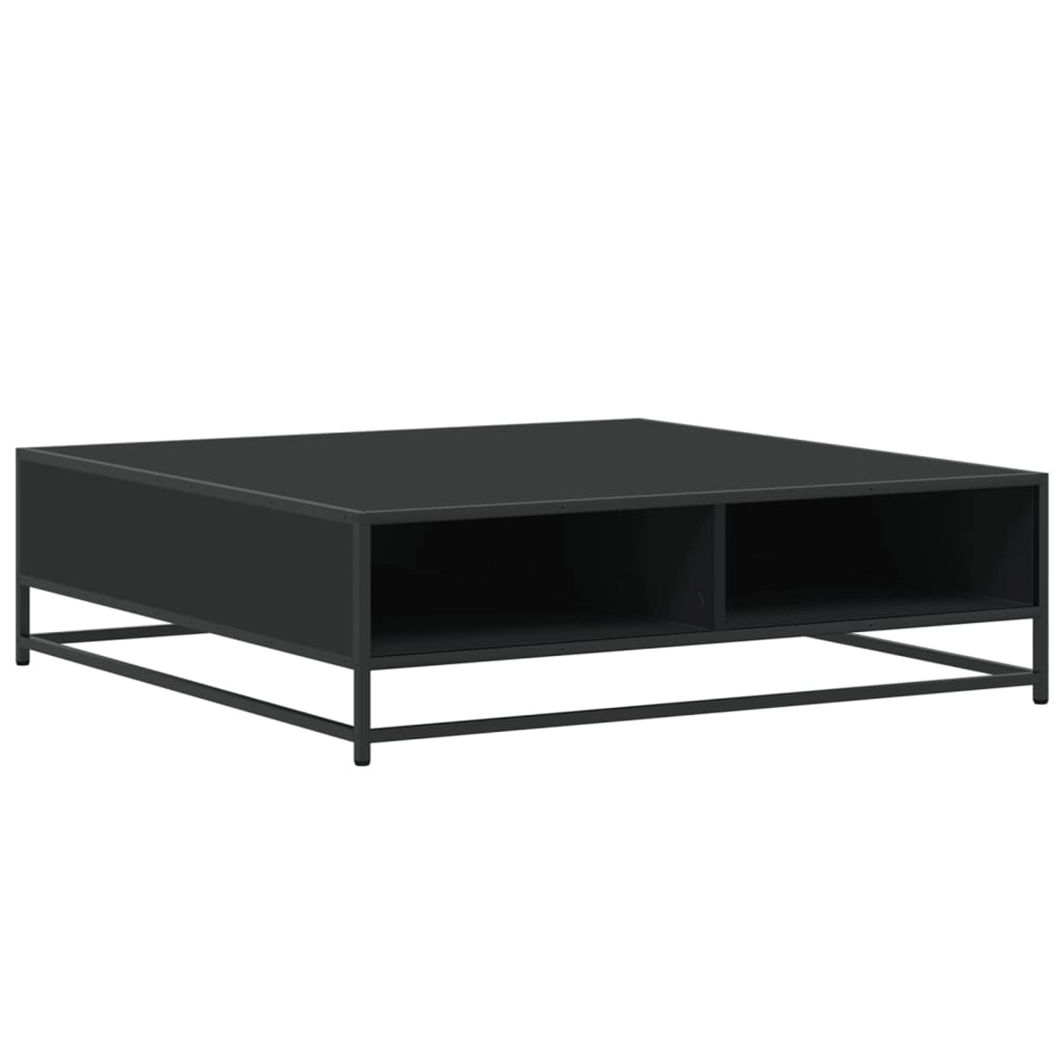 vidaXL Couchtisch Schwarz 100x100x30 cm Holzwerkstoff und Metall 848774 günstig online kaufen