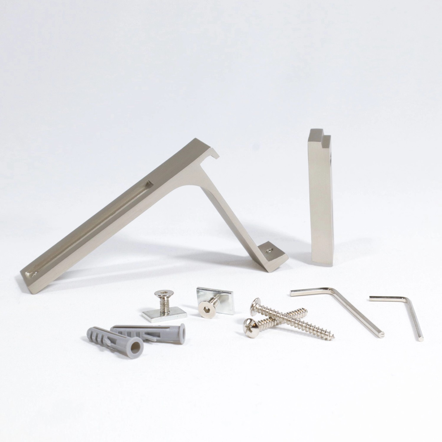 Deco-Raum Gardinenschiene nach Maß 2-Lauf Loft Edelstahl-Optik 150cm_9