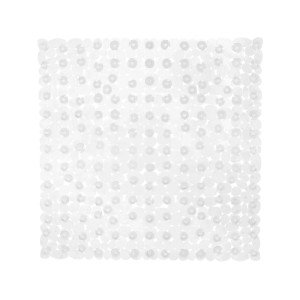 Relaxdays Duschmatte Quadratisch PVC Transparent Rutschfest 53 cm x 53 cm 640 g