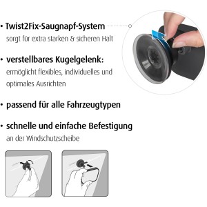 Reer Auto-Sicherheitsspiegel ParentsView mit Saugnapf zur Befestigung im Auto.