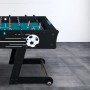 Schwarzer Cougar Tischkicker Scorpion Kick TS, faltbar mit Fußball-Motiv.