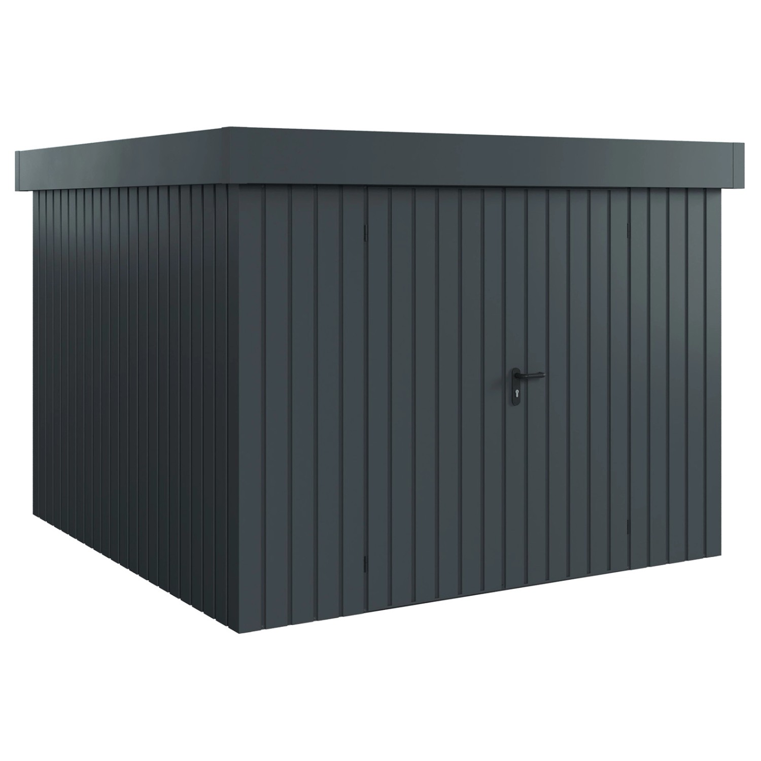 Hörmann EcoStar Gerätehaus Euroline Flachdach 2-flg 285 x 278 cm Anthrazitg günstig online kaufen
