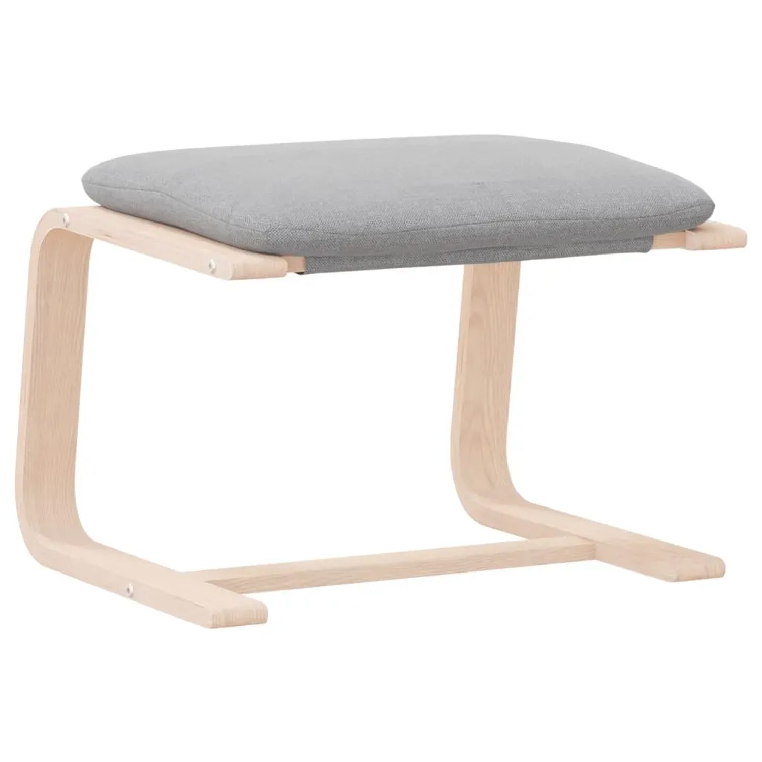 vidaXL Fußhocker Hellgrau 51x41x40 cm Stoff Modell 1